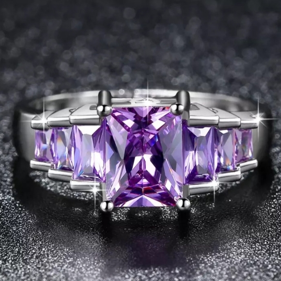 🎀925 Beautiful Amethyst Ring - Picture 5 of 7